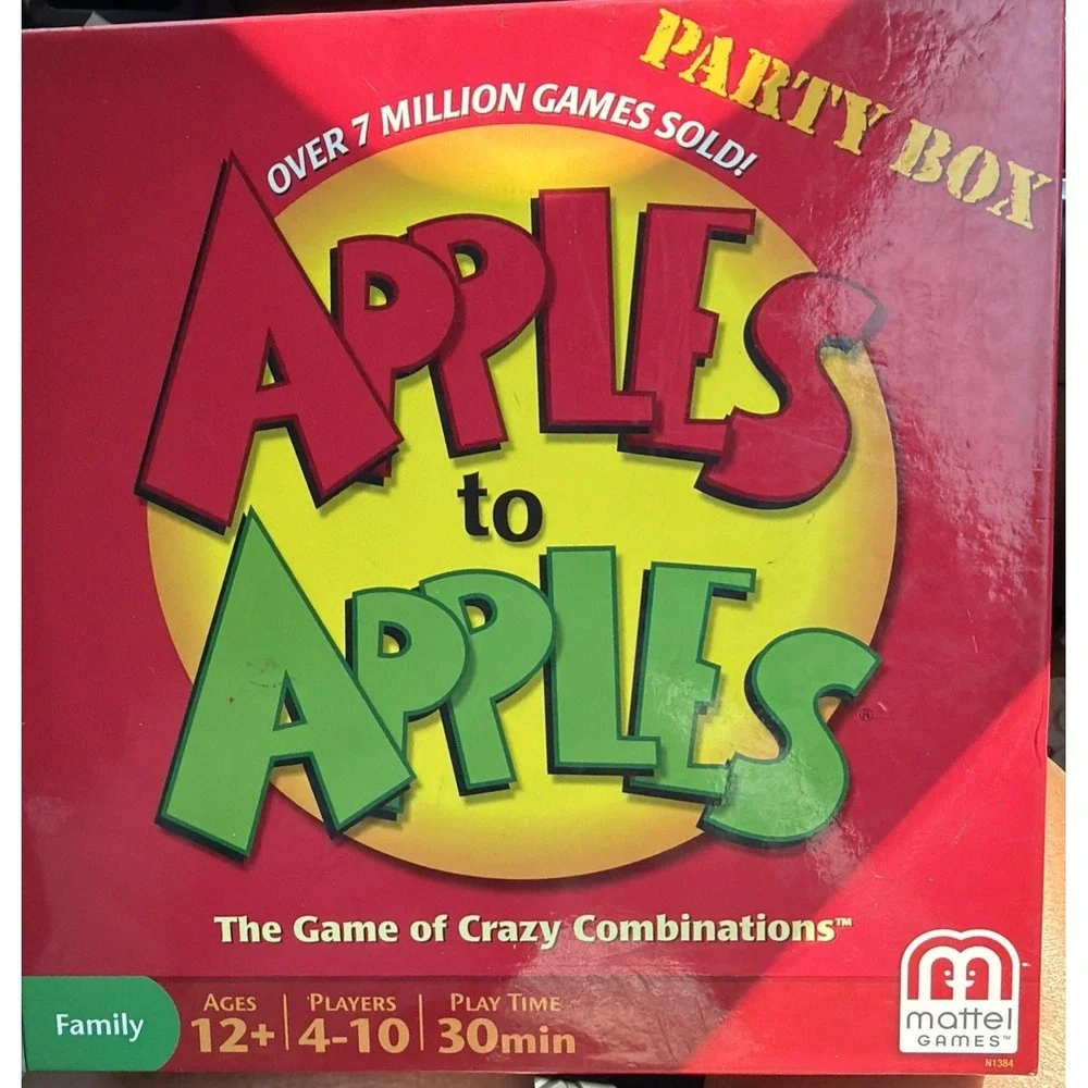 Apples to Apples Party Box 1000+ Cards Red Green Card Game Family Mattel